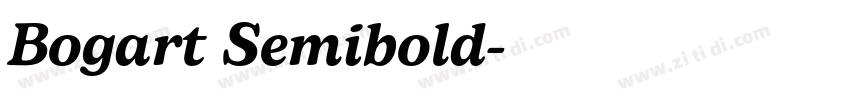 Bogart Semibold字体转换